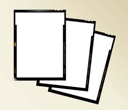 large format film sheet negative set 4 x 5 inch, blank picture f