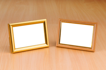 Photo frames on the table