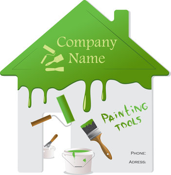 Home repair and painting tools (advertising)