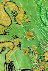 dragon and phoenix, chinese silk embroidery