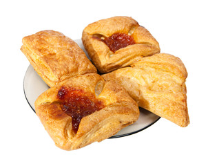 Puff rolls on a plate