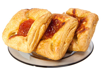 Puff fancy bread with jam