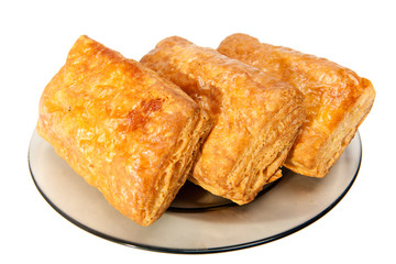Puff rolls on a plate