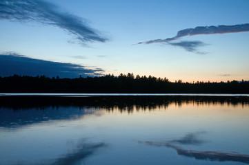 Sunset in the Algonquin park