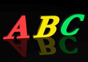 learning letters 3d concept
