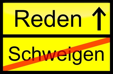 Obraz premium Schweigen - Reden (Kommunikation)