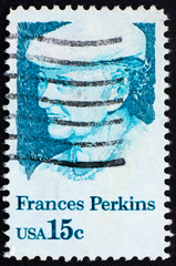 Obraz premium Postage stamp USA 1980 Frances Perkins