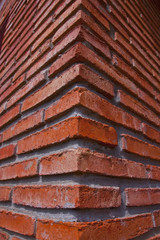 Pared de ladrillos rojos