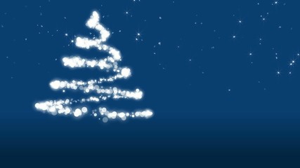 Animazione albero di natale con auguri