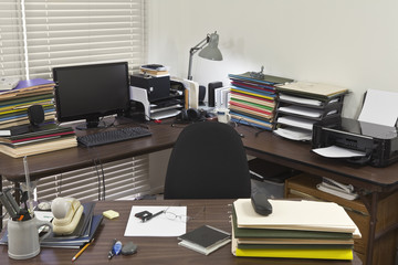Messy Corner Office