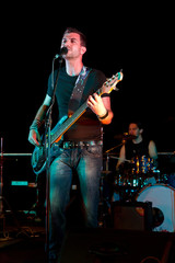 Fototapeta premium Electric bass-guitar player