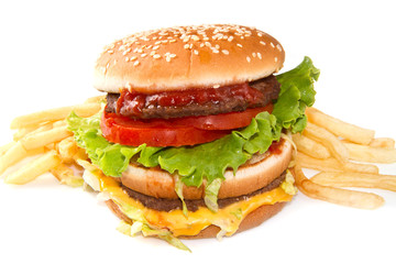 hamburger with potatoes