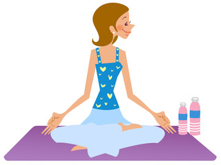 close-up of woman doing yoga