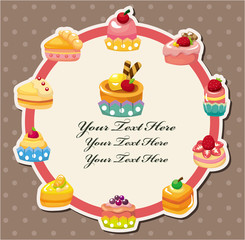 cartoon cake card.