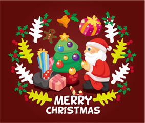 Naklejka premium cartoon xmas card.
