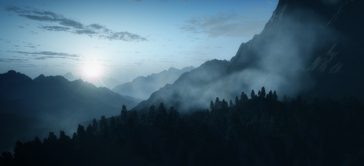 early morning mountain