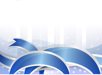 фон с праздничными синими лентами