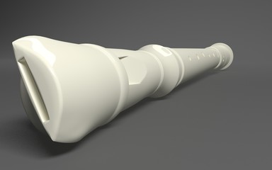 блок флейта вид сзади