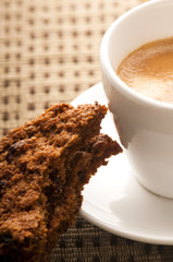 Cookies with hot coffee