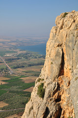 View from Arbel cliff. Israel.