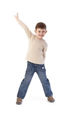 Happy kid posing