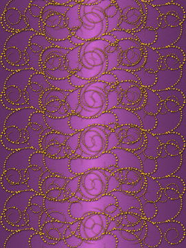 Gold pattern on the purple vintage background