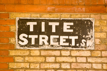 Fototapeta na wymiar Tite Street, słynny znak