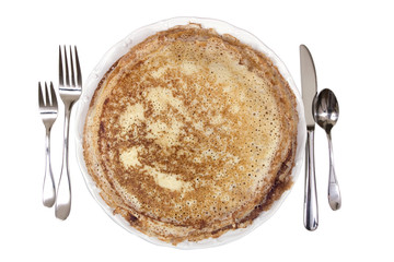 Pancake on a plate
