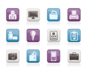 Business and office equipment icons