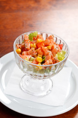 salad with smoked salmon