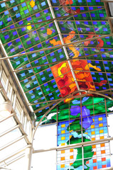 Stained glass roof