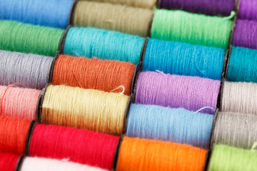bobbins of lurex thread