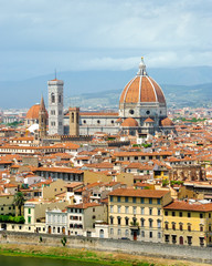 Fototapeta na wymiar Florenz Duomo Blick auf den Dom 4