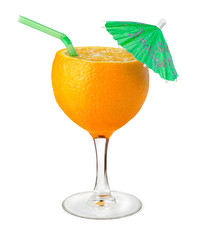 Natural orange juice - concept of health food