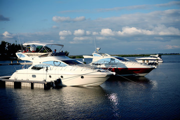A boat at a marina - 34847492