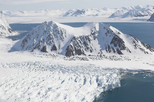 Arctic winter glacier landscape