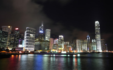 Obraz premium hong kong city at night