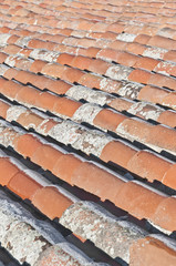 Old red tiled rooftops at Avila, Spain