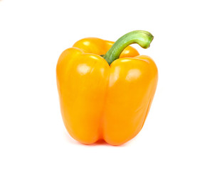 yellow paprika isolated on white background