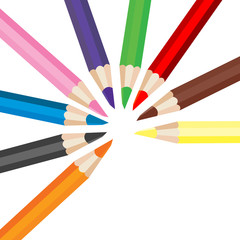 Naklejka premium Set of colored pencils