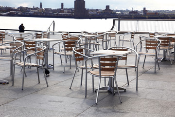 classic european street cafe in Liverpool, UK