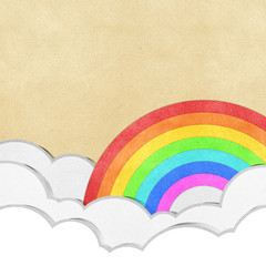 rainbow recycled paper craft background