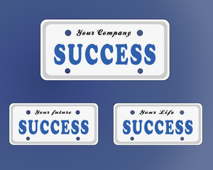 Success license plate