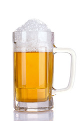 mug of beer isolated on white