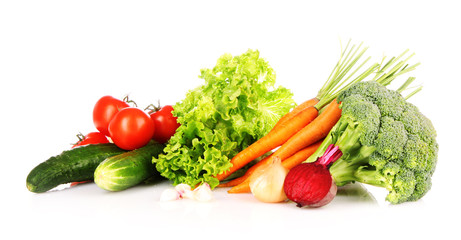 vegetables isolated on white