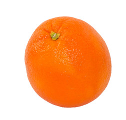 Single Navel Orange Isolated on White