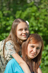 Fototapeta premium Happy mother with teenager daughter
