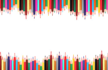 Colored pencils frame