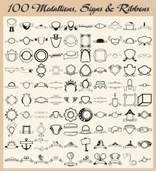 Vinyl Ready Sign Designs, Medallions and Ribbons