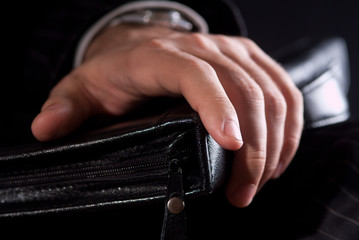 the hands of a businessman